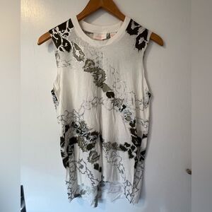 High Low Sleeves shirt with silver embellishments